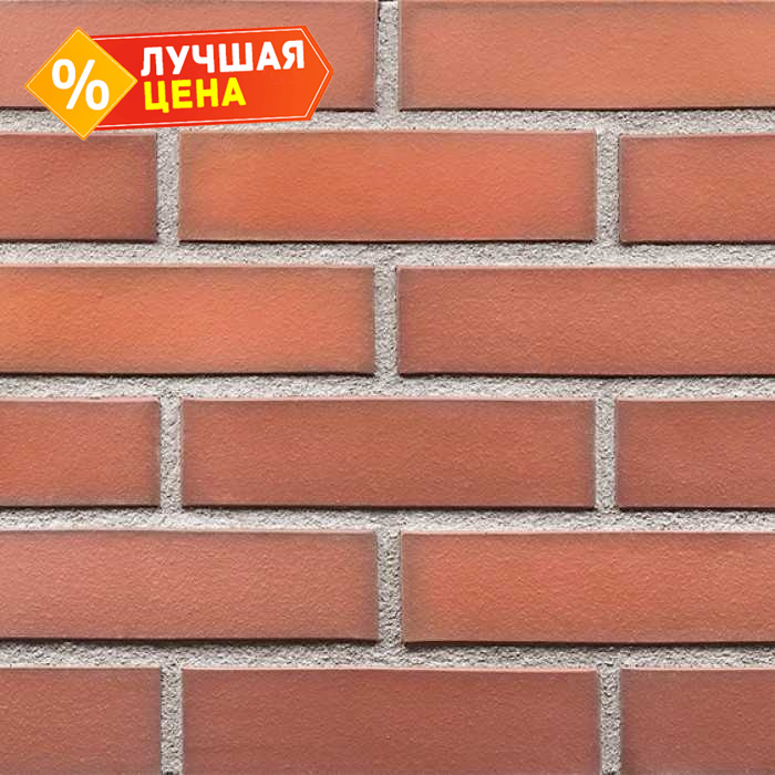 Клинкерная облицовочная плитка King Klinker Dream House для НФС, 19 Ruby flame, 240*71*17 мм