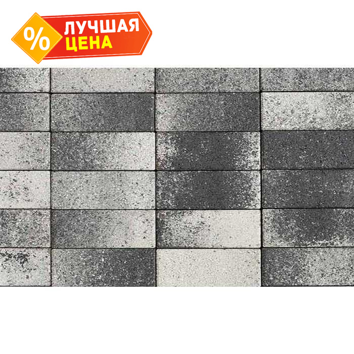 Плитка тротуарная Паркет Б.4.П.6 Листопад гладкий Антрацит 180x60x60 мм