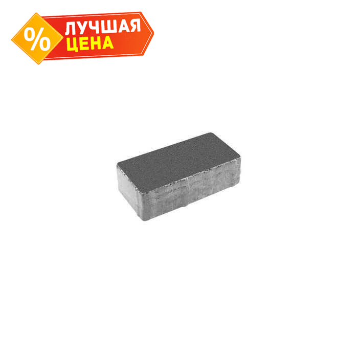 Плитка тротуарная Прямоугольник (Ла-Линия) Б.2.П.8 гладкий серый 200x100x80 мм