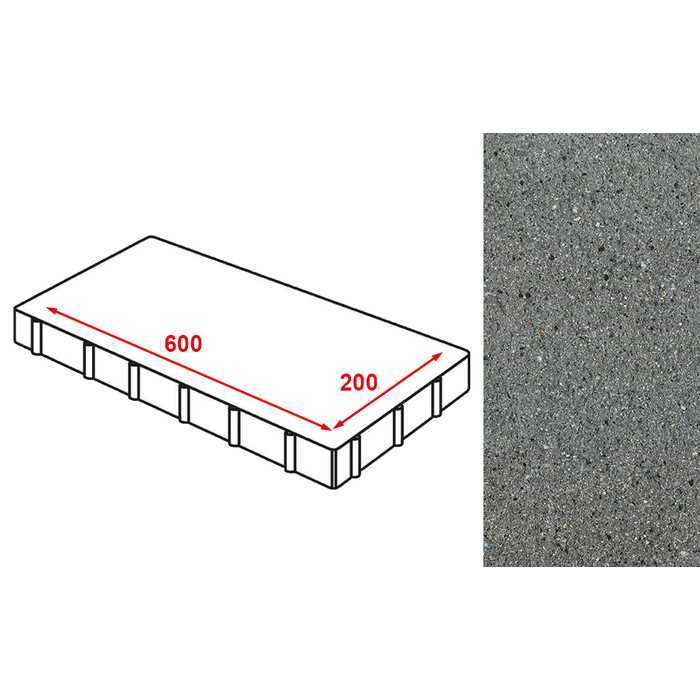 Плита тротуарная Готика Granite FERRO, Исетский 600x200x60 мм